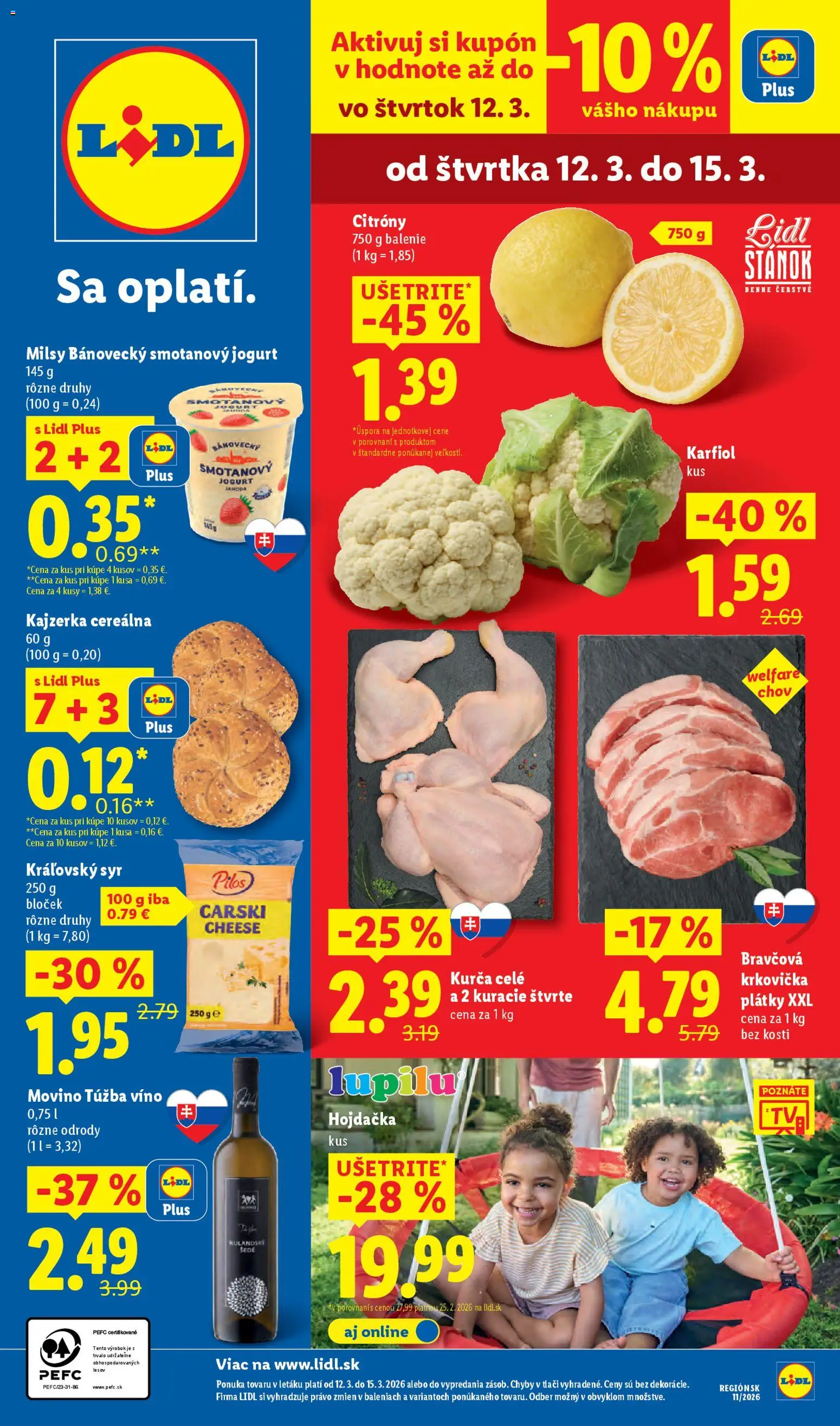 Lidl leták - strana 1- platný od 12.03.2026