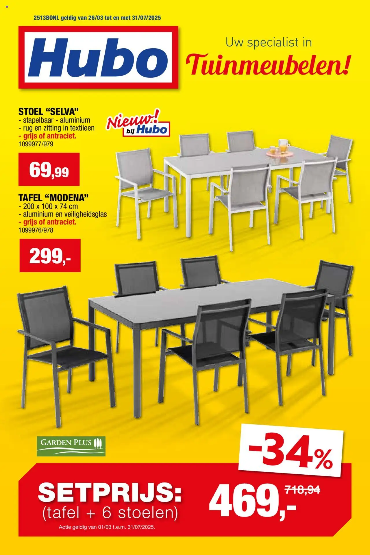 Hubo - Tuinmeublen - pagina 1- geldig vanaf 26/03/2025
