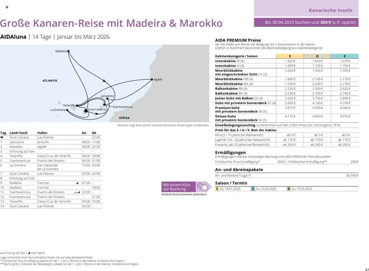 Aida Prospekt Winter 2025/26 - Seite 87 - gültig ab 01.10.2025