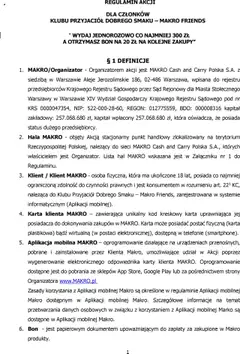 Podgląd Makro Gazetka - Regulamin Friends ważny od 01.08.2025