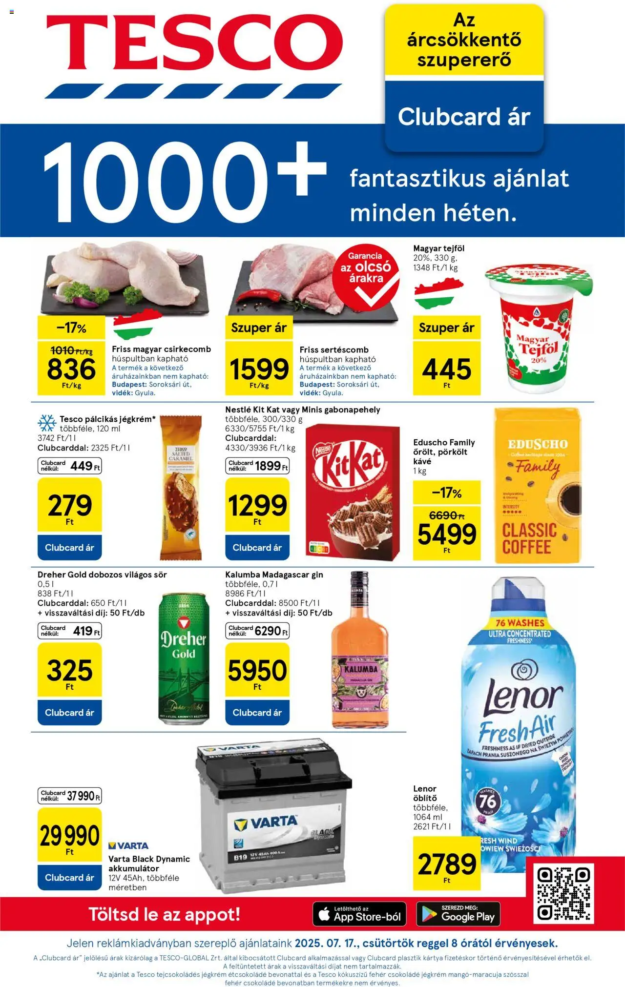 Tesco Hipermarket - Akciós újság  - 1oldal - érvényes 2025.07.17.-tól