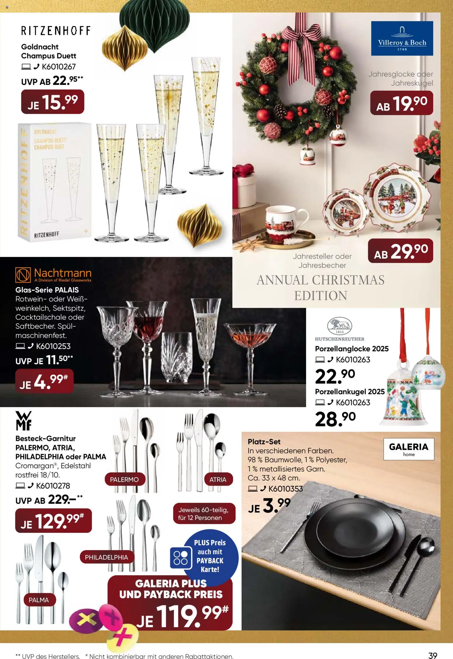 Galeria Karstadt Kaufhof Prospekt 	 - Seite 39 - gültig ab 03.12.2025