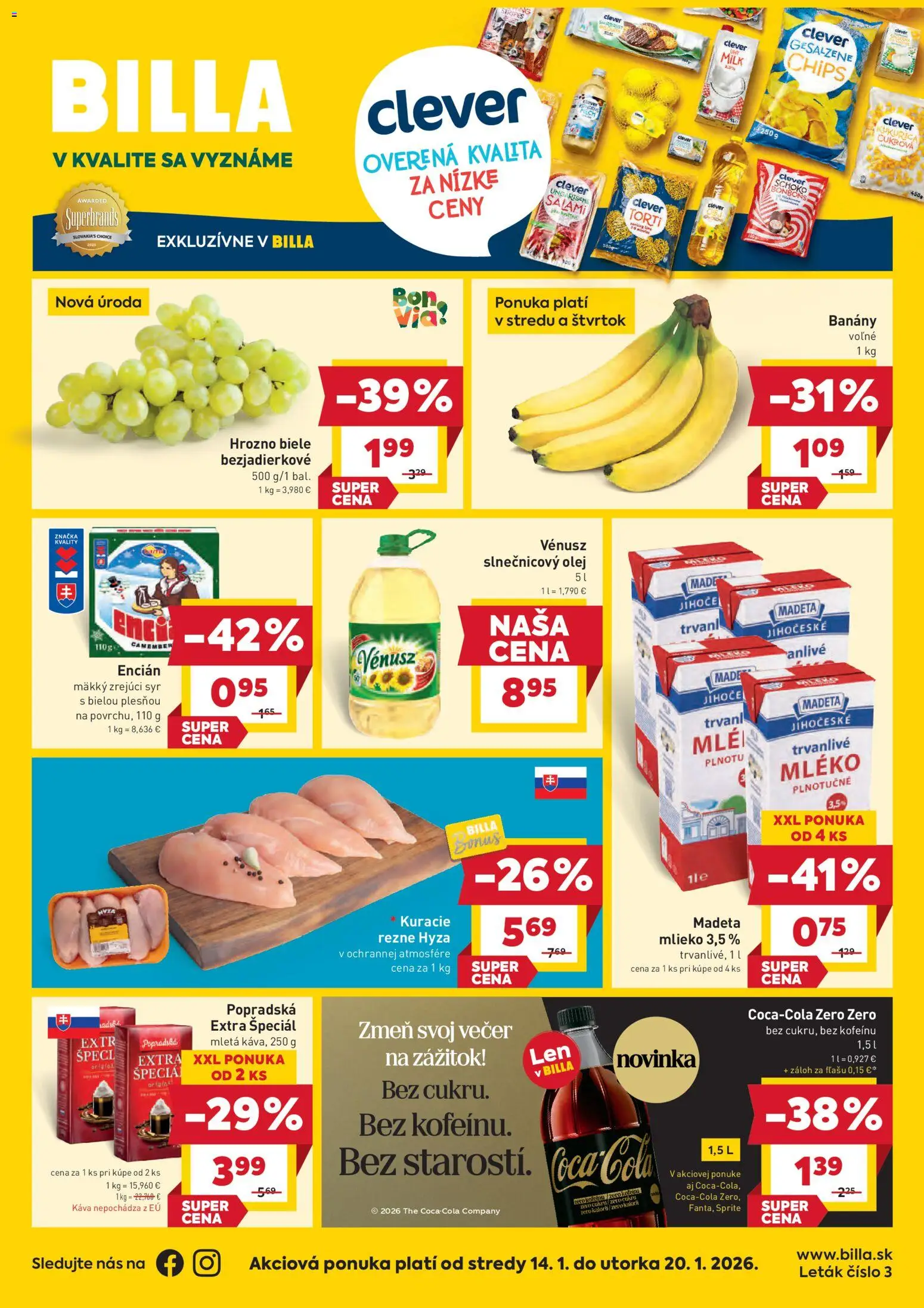 Billa leták - strana 1- platný od 14.01.2026