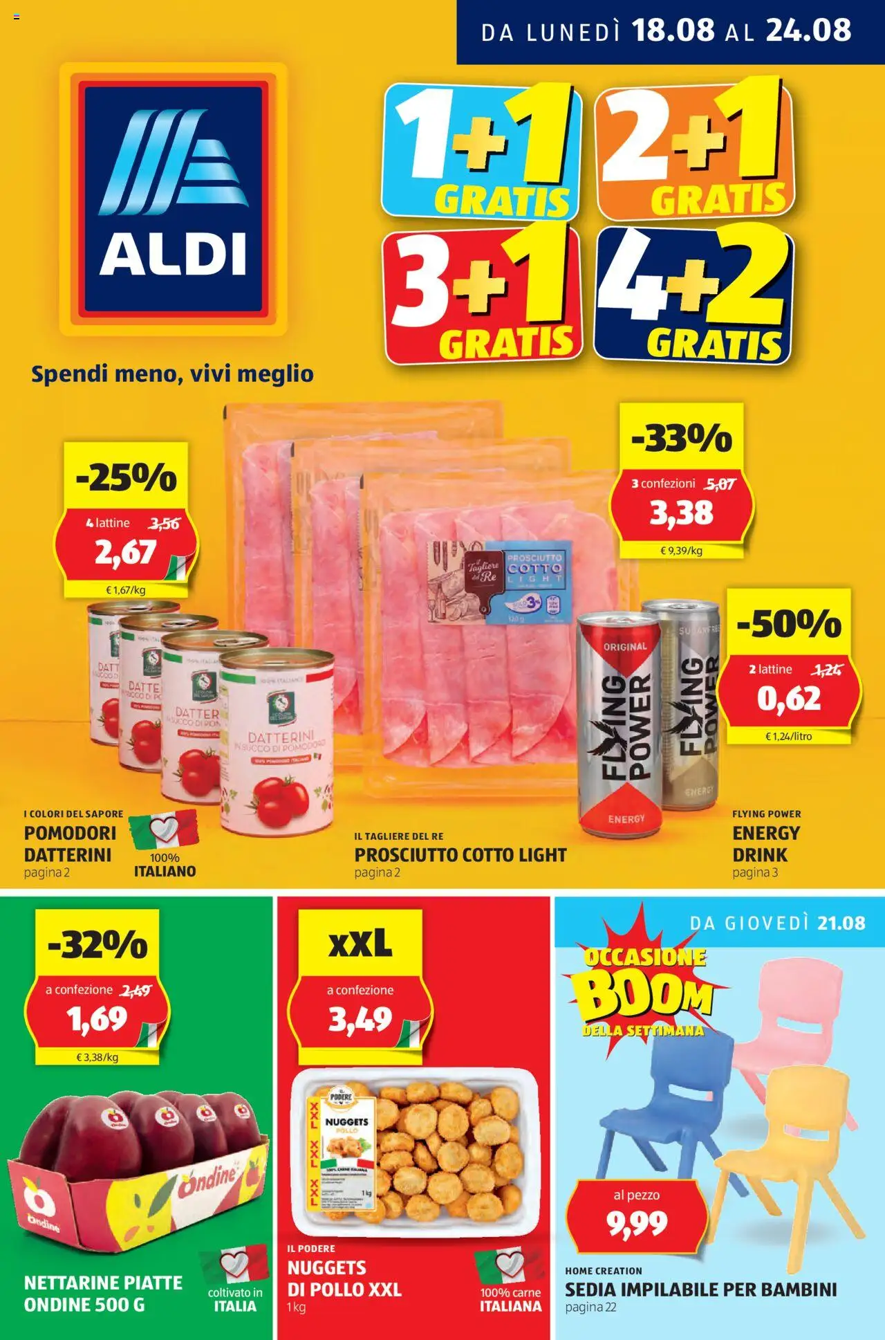 Volantino Aldi	 - pagina 1 - valido dal 18/08/2025
