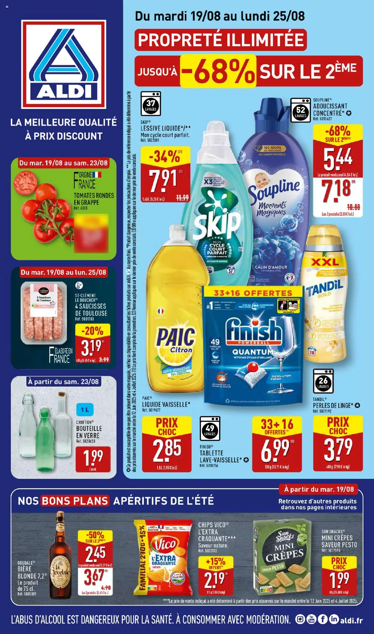 Aldi catalogue semaine 34 - page 1 - valable à partir du 19/08/2025