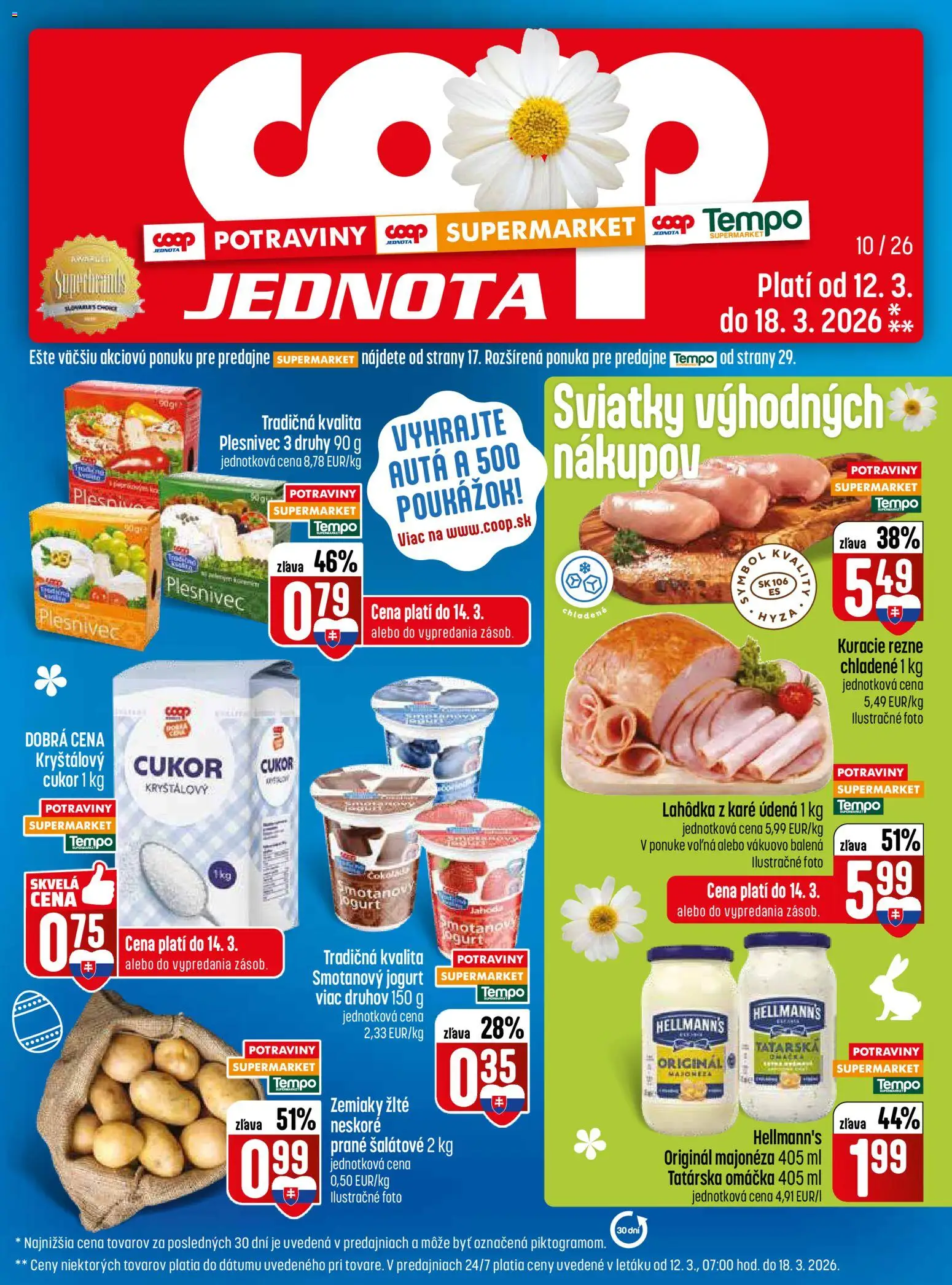 COOP Jednota leták - strana 1- platný od 12.03.2026