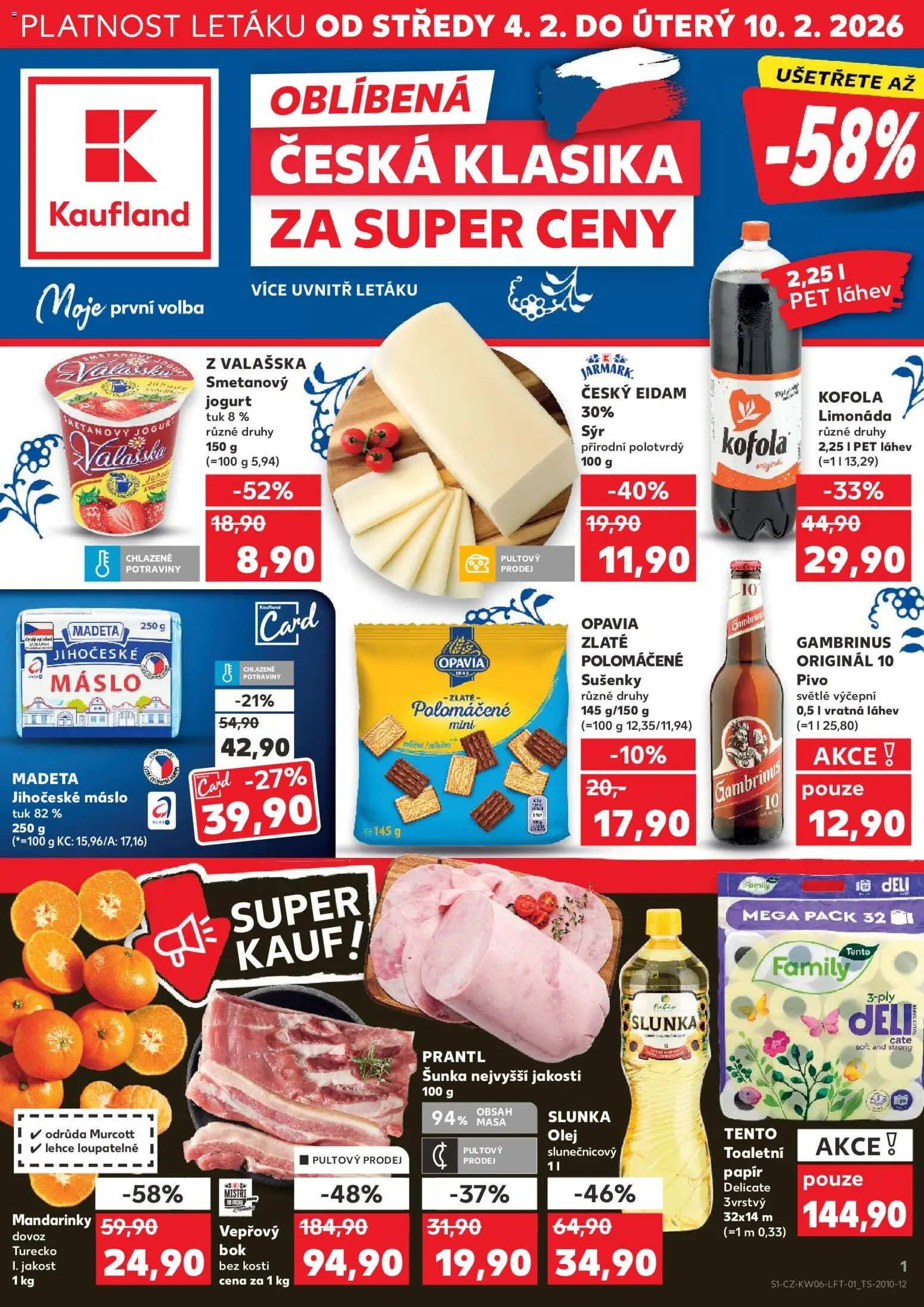 Kaufland leták - strana 1- platný od 04.02.2026