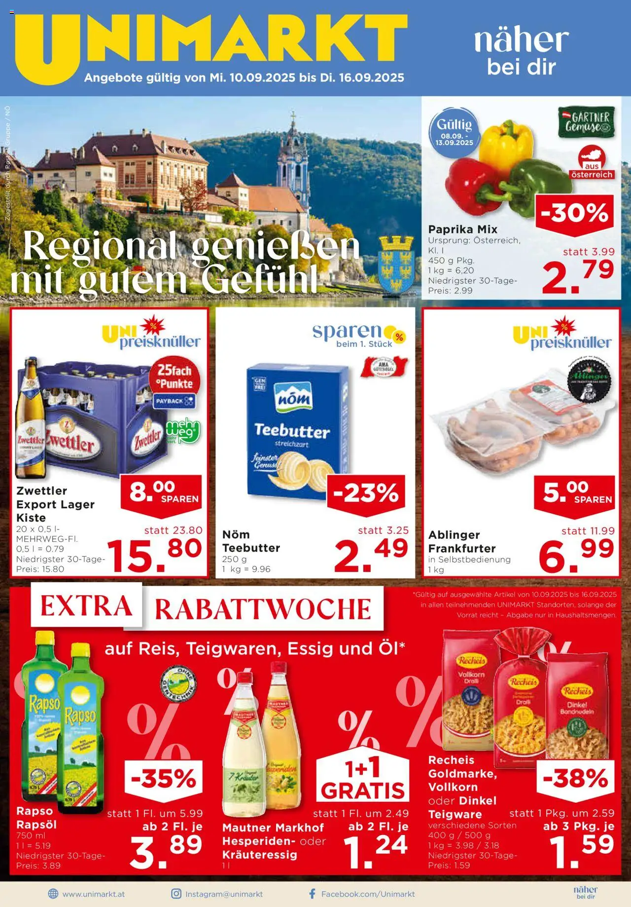 Unimarkt Niederösterreich - Seite 1- gültig ab 10.09.2025