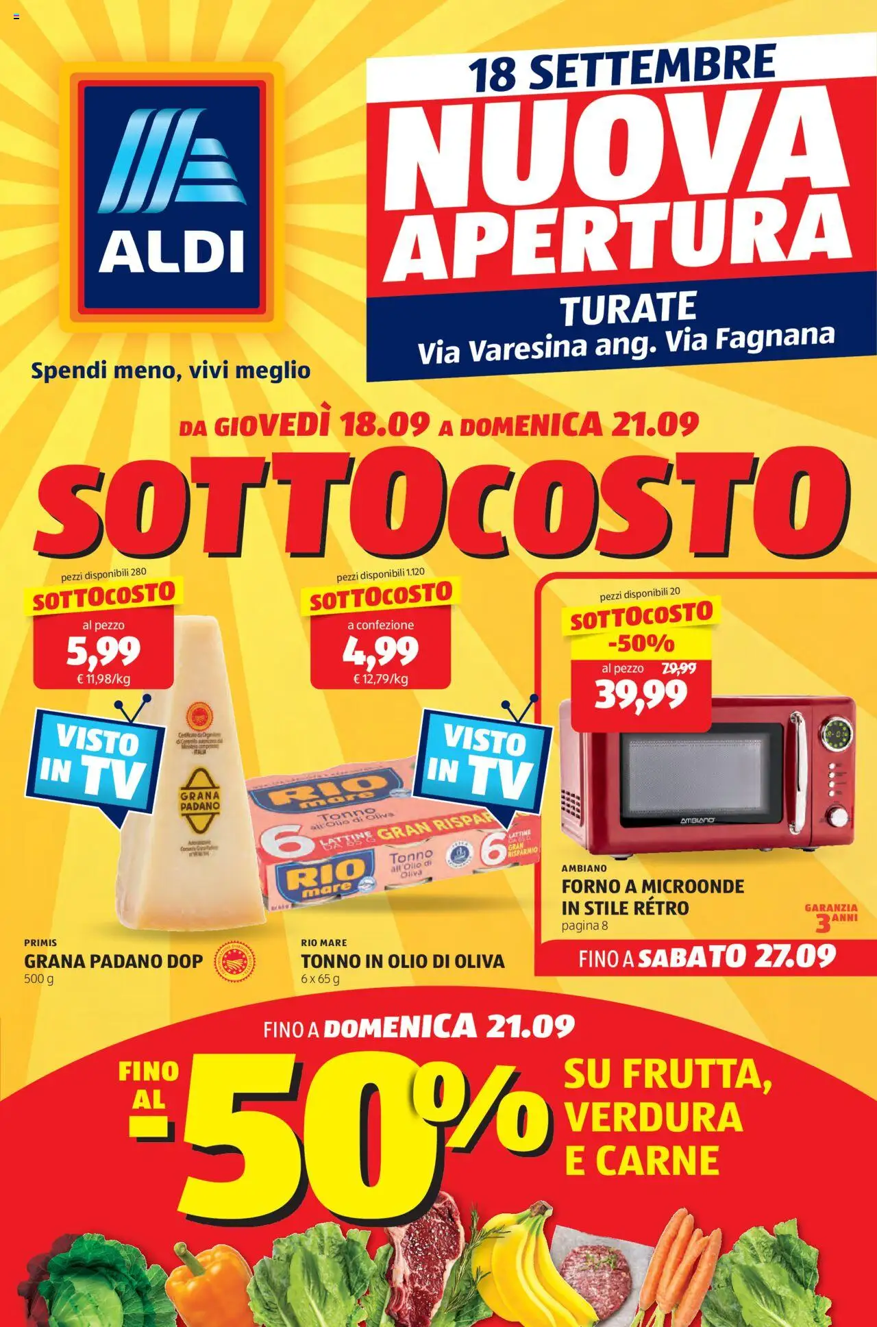 Aldi Nuova Apertura Turate catalogo - pagina 1 - valido dal 18/09/2025