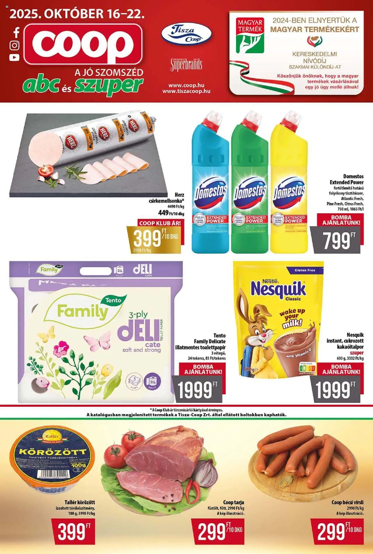 COOP Szolnok Akciós újság - 1oldal - érvényes 2025.10.16.-tól