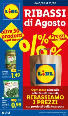 Anteprima Lidl Ribassi del mese catalogo valida dal 01/08/2025
