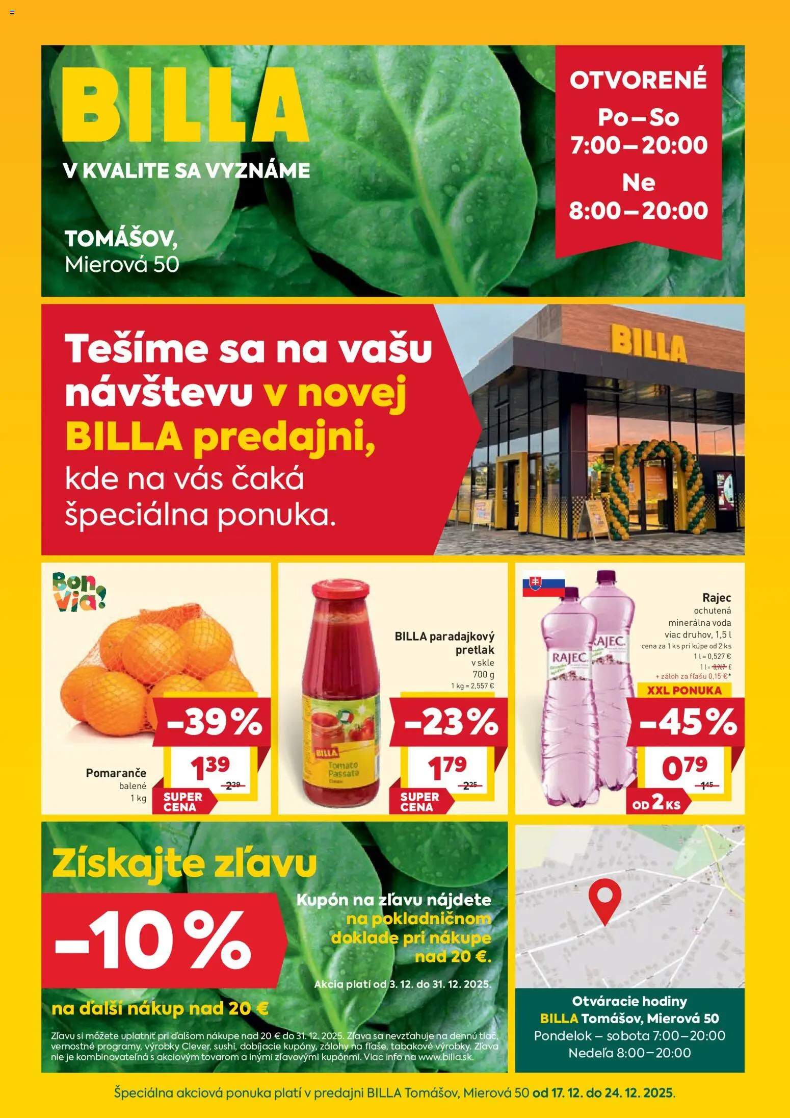 Billa nová predajňa - Tomášov - strana 1- platný od 17.12.2025