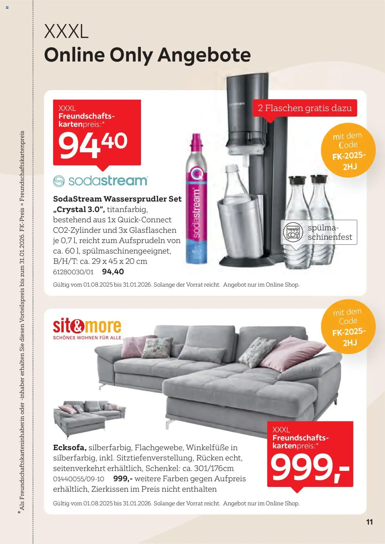 XXXL Lutz Freundschaftskartenjournal - Seite 11 - gültig ab 01.08.2025