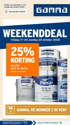 GAMMA - Folder weekenddeal geldig vanaf 17-10-2025