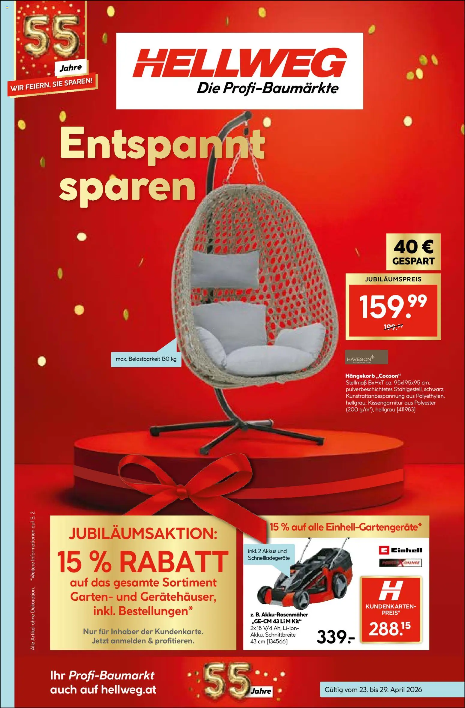 HELLWEG Flugblatt - Seite 1- gültig ab 23.04.2026