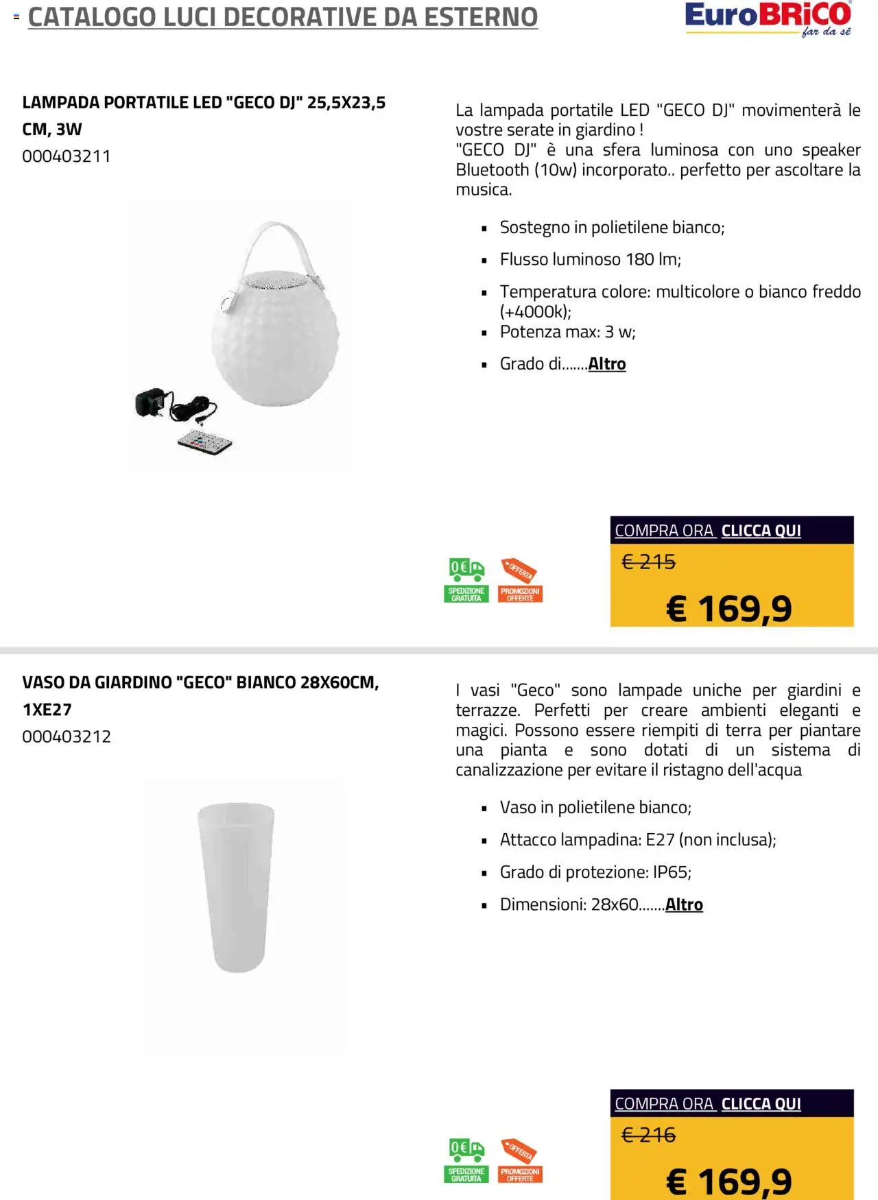 Eurobrico Luci Decorative da Esterno catalogo - pagina 7 - valido dal 23/07/2025