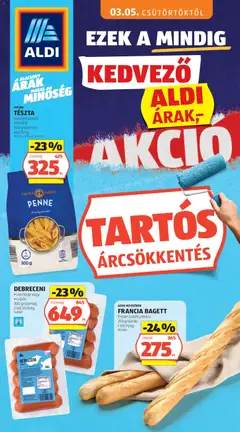 Előnézet Aldi Tartós árcsökkentés flyer érvényes 2026.03.05.-tól