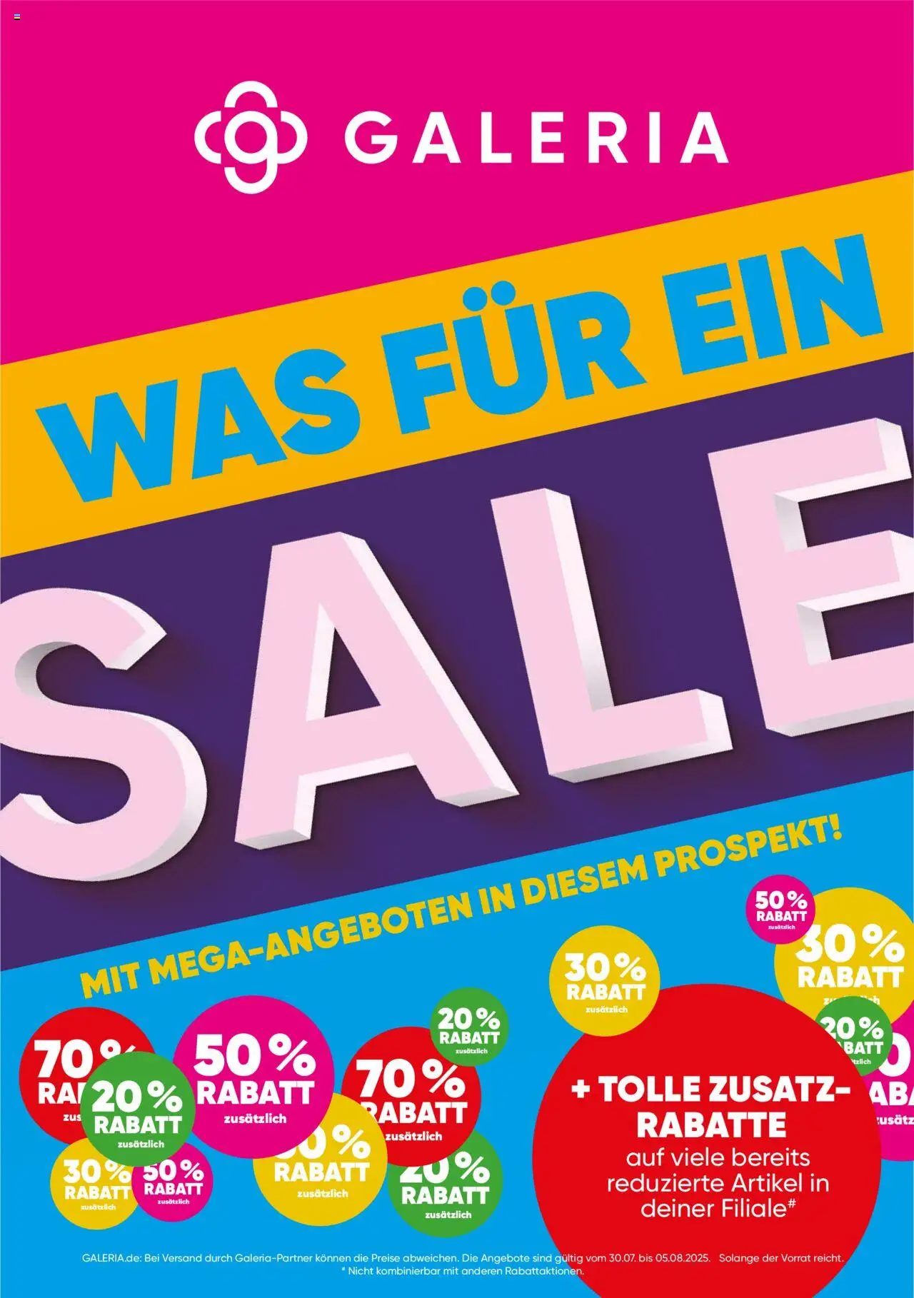 Galeria Karstadt Kaufhof Prospekt 	 - Seite 1 - gültig ab 30.07.2025