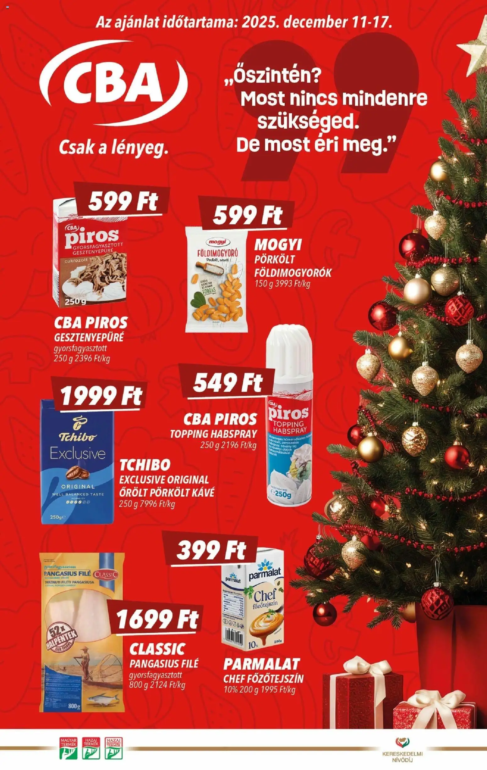 CBA Akciós újság - 1oldal - érvényes 2025.12.11.-tól