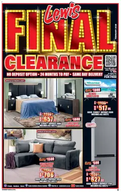 Preview Lewis Stores - Eswatini Clearance Specials valid from 23/02/2026