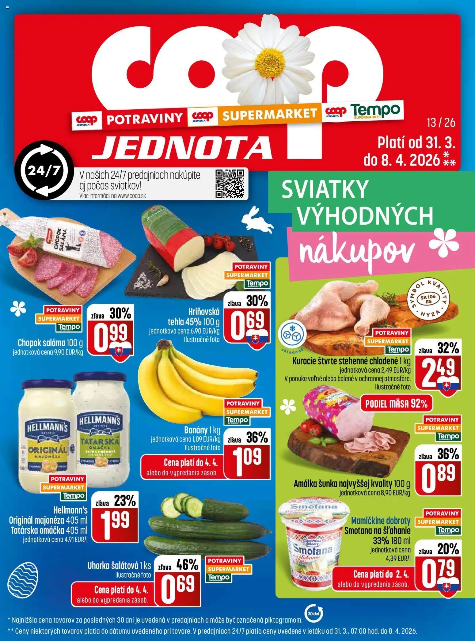 COOP Jednota leták - strana 1- platný od 31.03.2026