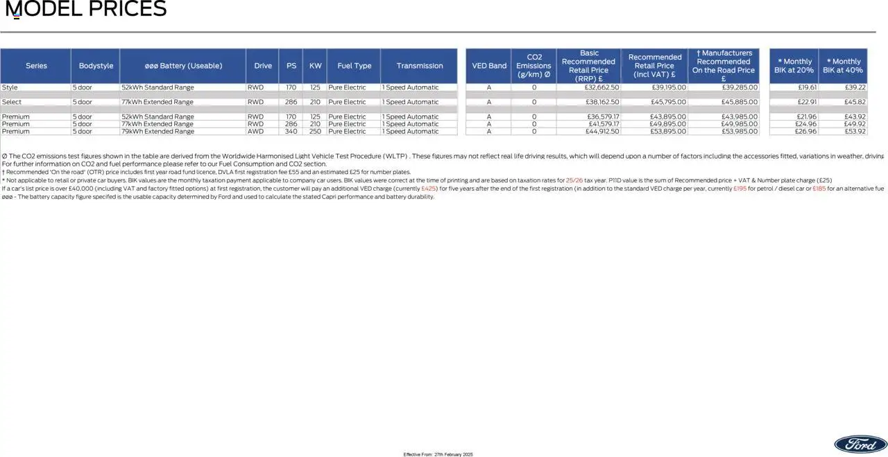 Ford - All-Electric Ford Explorer - page 3- valid from 27/02/2025