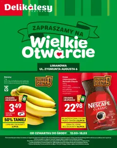 Podgląd Delikatesy Centrum gazetka - Limanowa Otwarcie ważny od 12.03.2026