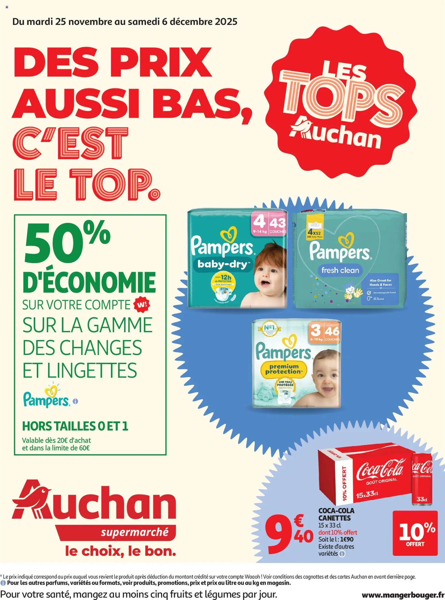 Auchan - Des prix aussi bas, c'est le Top dans votre super - page 1 - valable à partir du 25/11/2025
