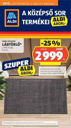 Előnézet Aldi - Középső sor termékei érvényes 2025.09.11.-tól