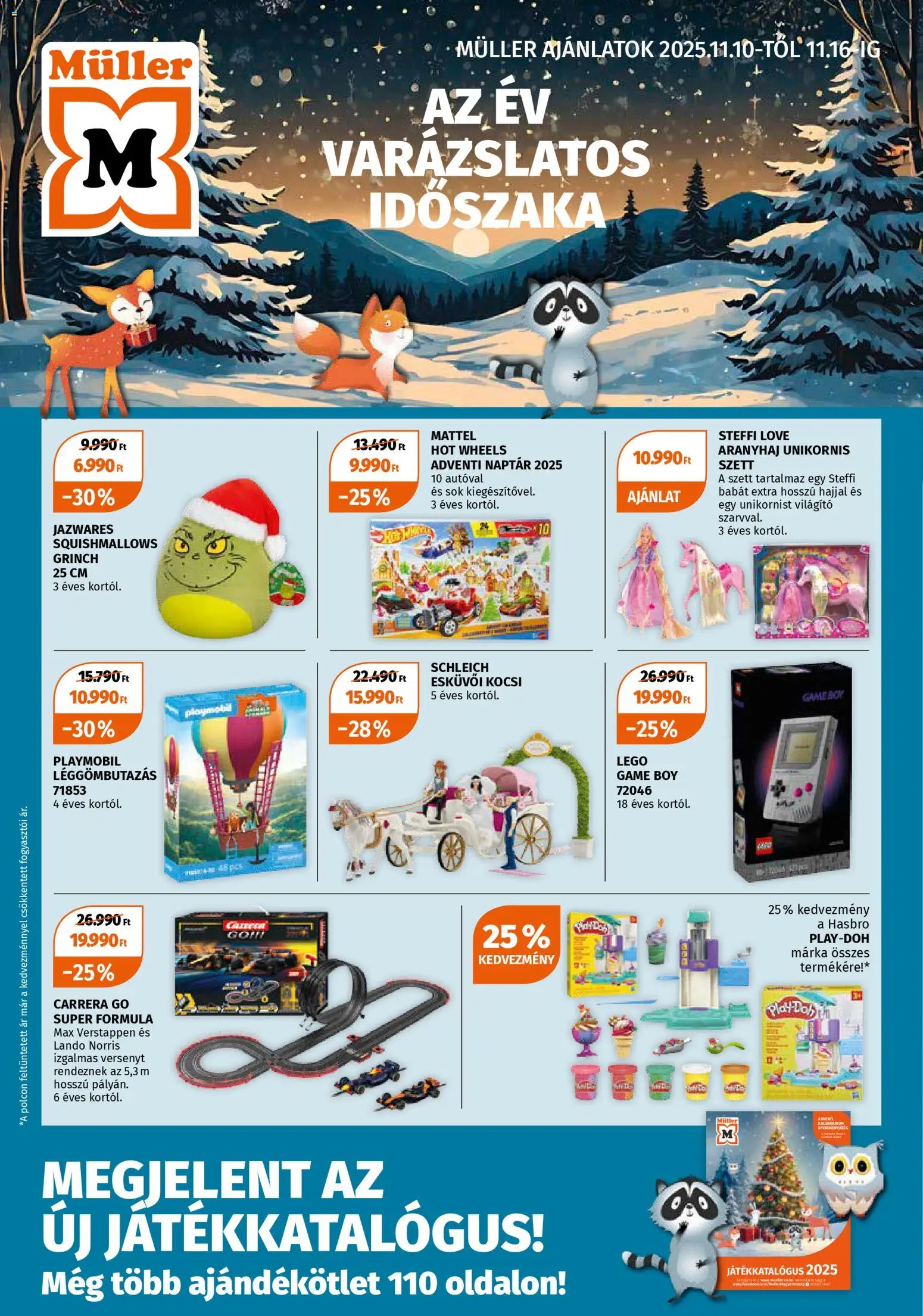Müller - Játékprospektus - 1oldal - érvényes 2025.11.10.-tól