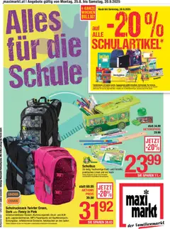 Vorschau Maximarkt Alles für die Schule gültig ab 25.08.2025