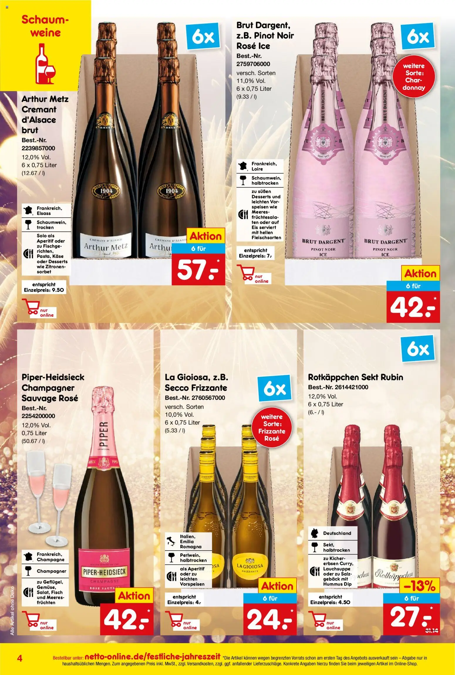 Netto Marken-Discount Online-Sonderangebote Sekt, Wein und Spiritousen - Seite 4 - gültig ab 01.12.2025