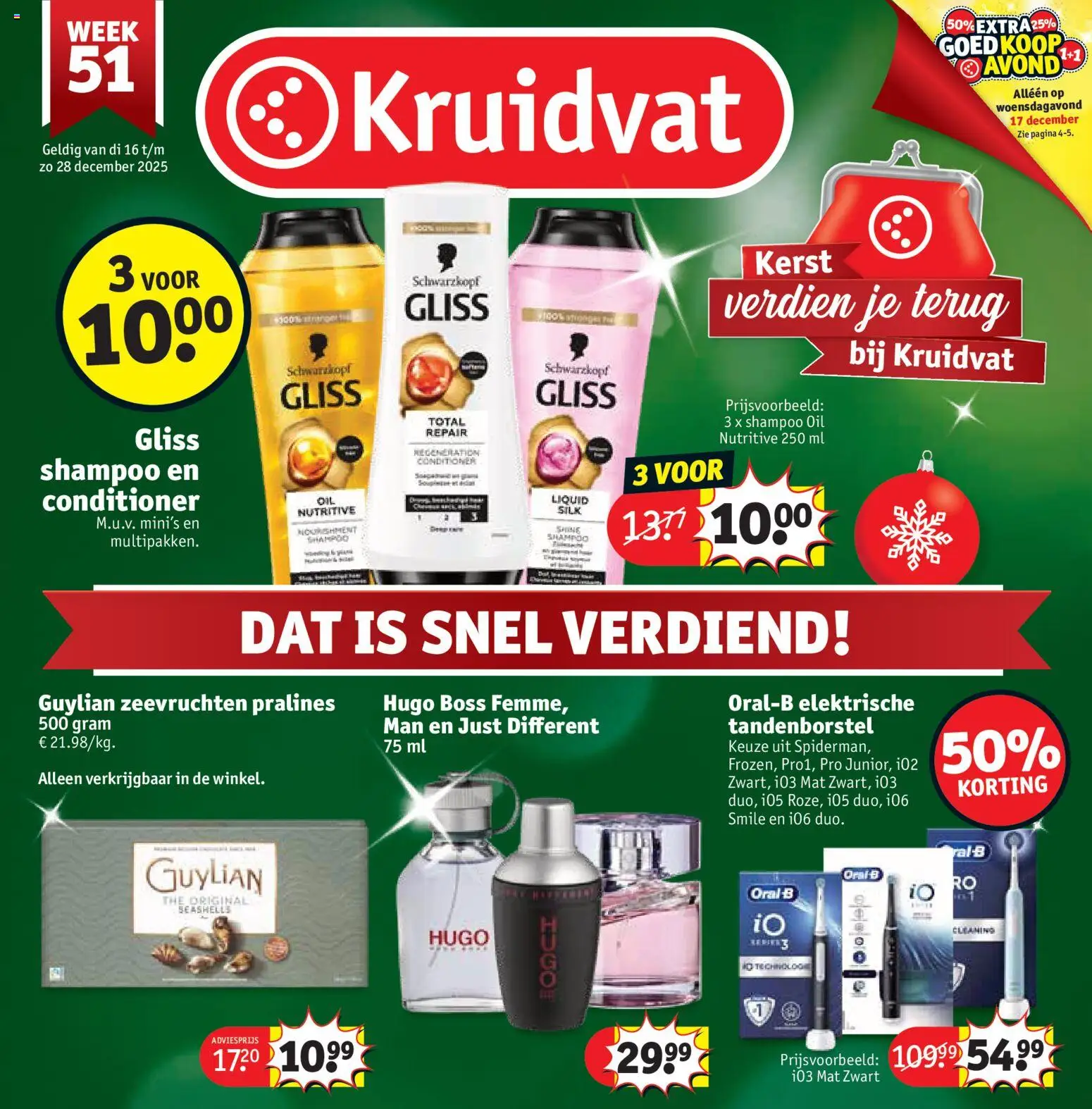Kruidvat folder week 51 - pagina 1- geldig vanaf 16/12/2025
