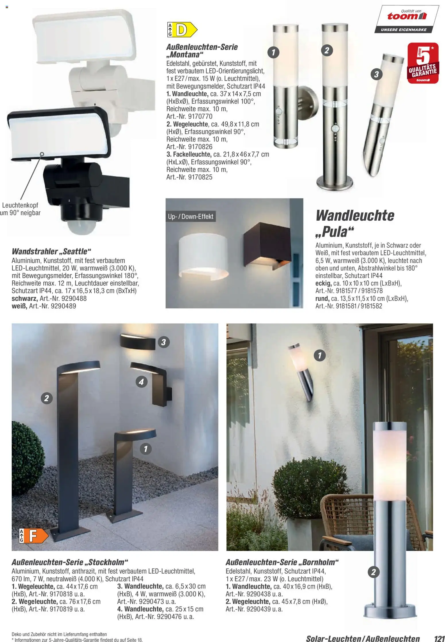 Toom Baumarkt  Gartenmöbel & Solar-Leuchten 2026 - Seite 121 - gültig ab 01.01.2026