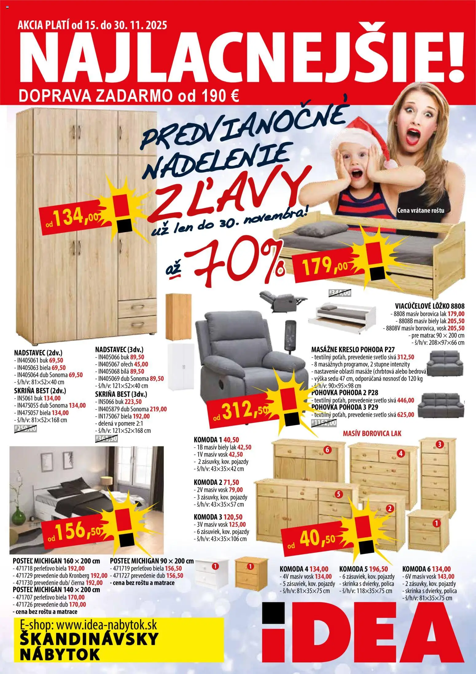 IDEA nábytok - Black Friday - strana 1- platný od 15.11.2025