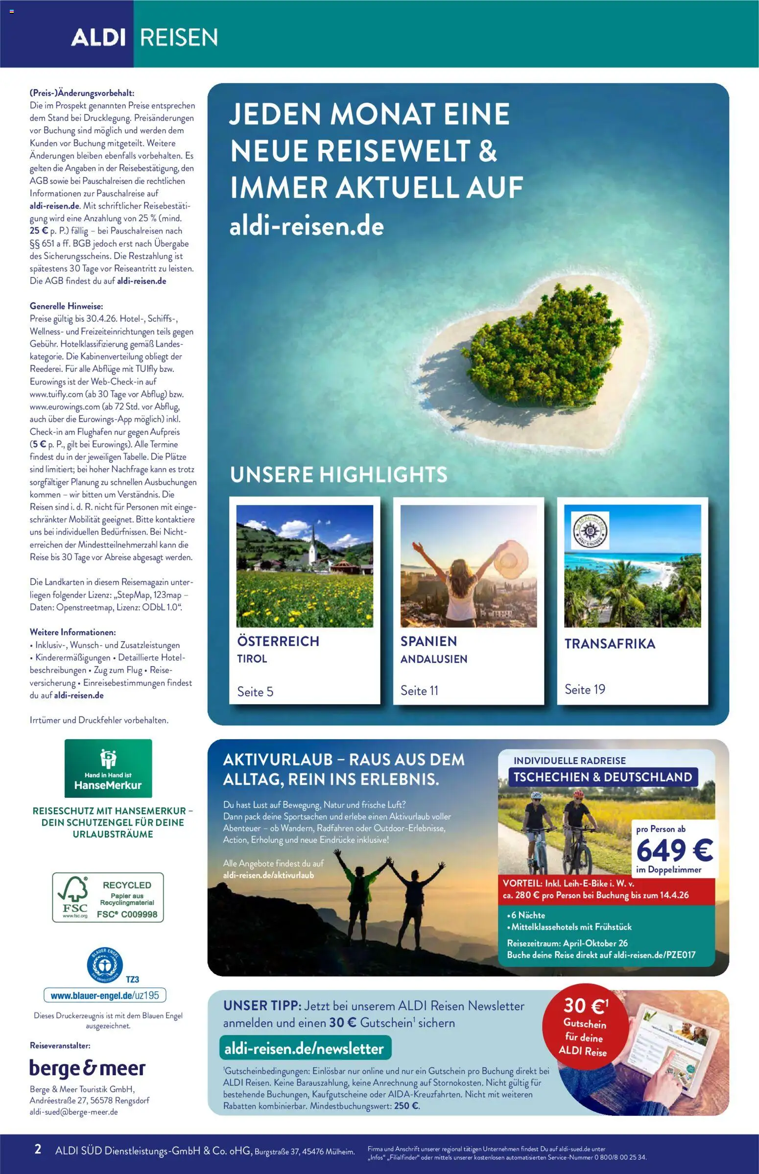 Aldi Reisen Prospekt 	 - Seite 2 - gültig ab 01.04.2026