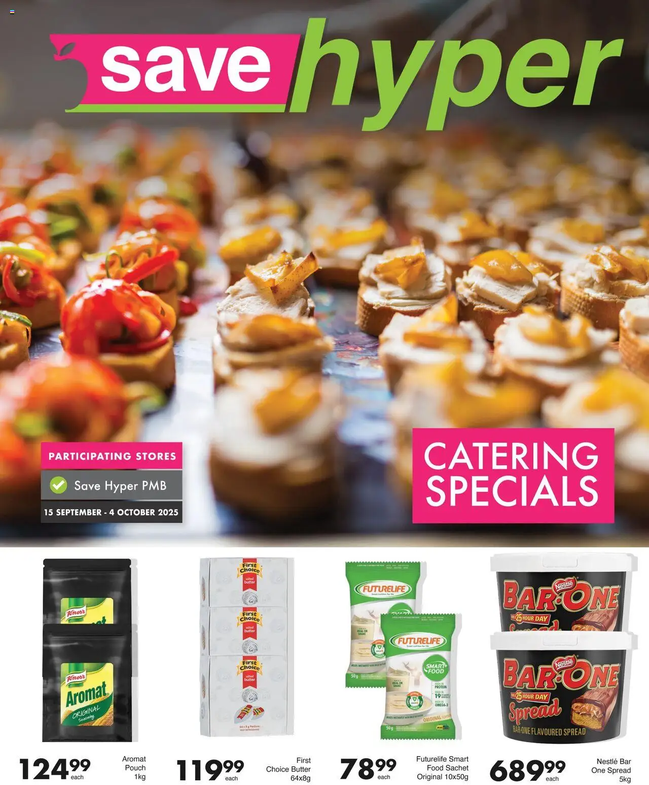 Save Catering Specials - page 1- valid from 15/09/2025