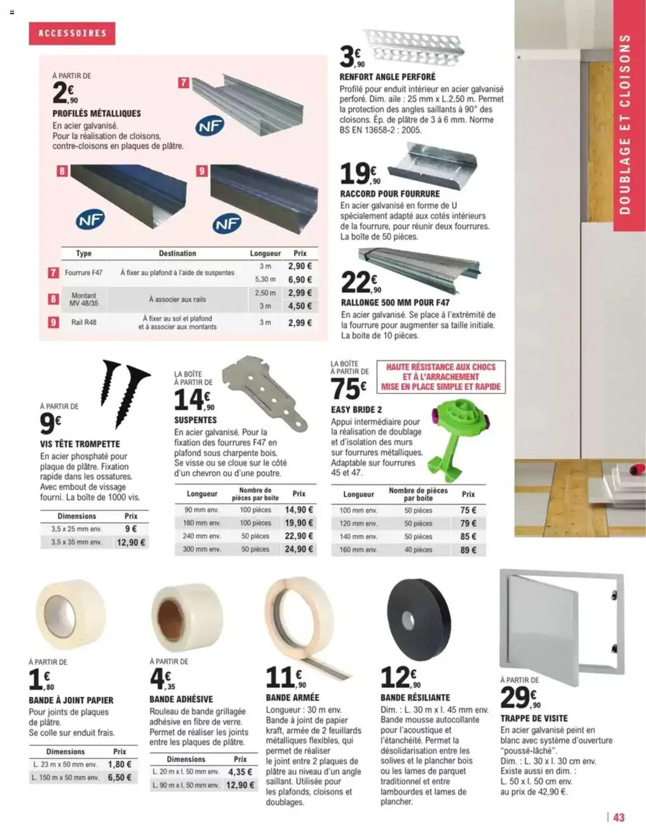 Brico E.Leclerc Guide Construction - page 43 - valable à partir du 11/02/2025