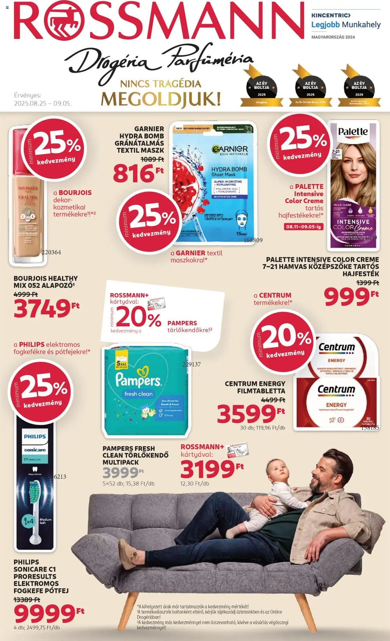 Rossmann Akciós újság - 1oldal - érvényes 2025.08.25.-tól