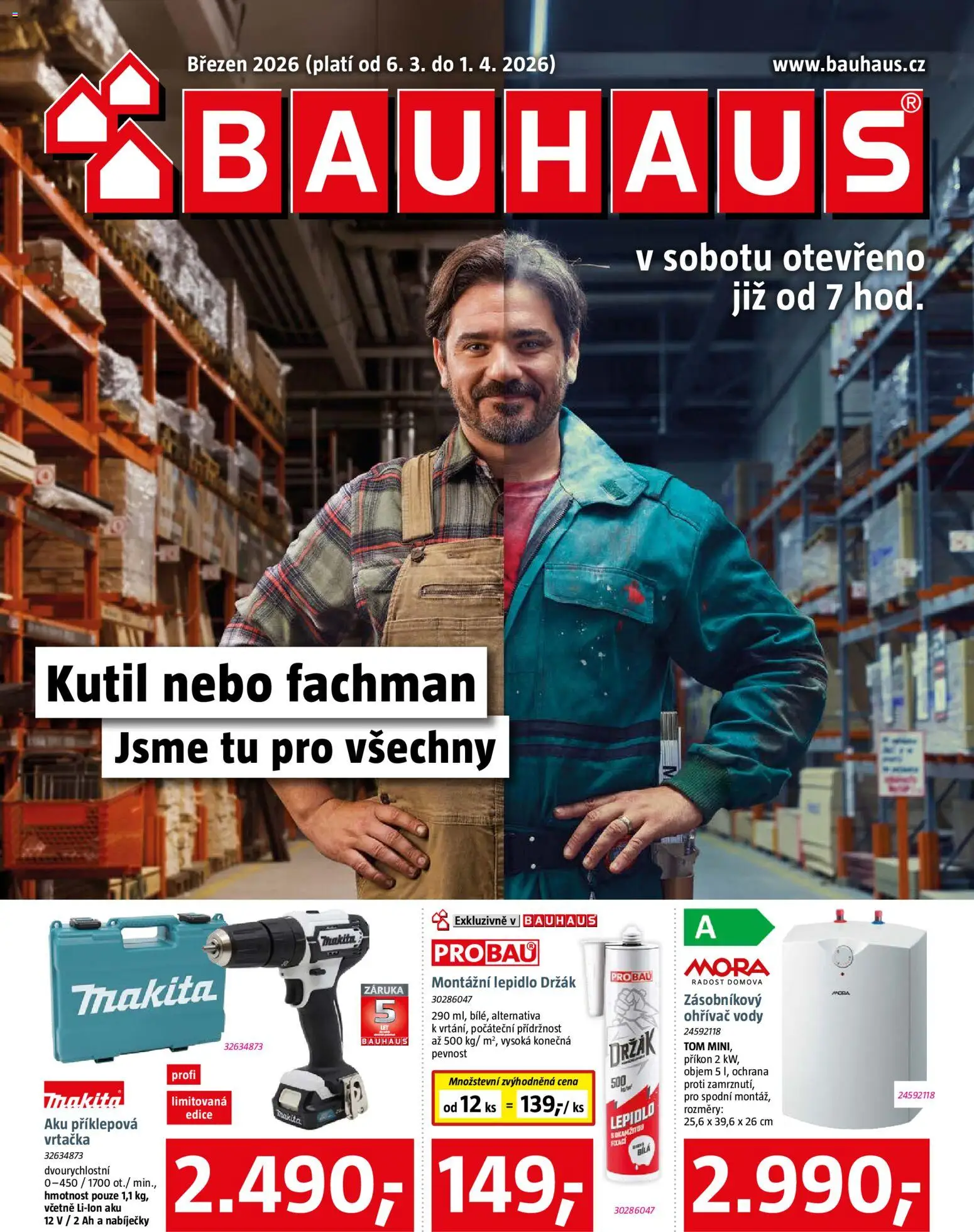 Bauhaus leták - strana 1- platný od 06.03.2026