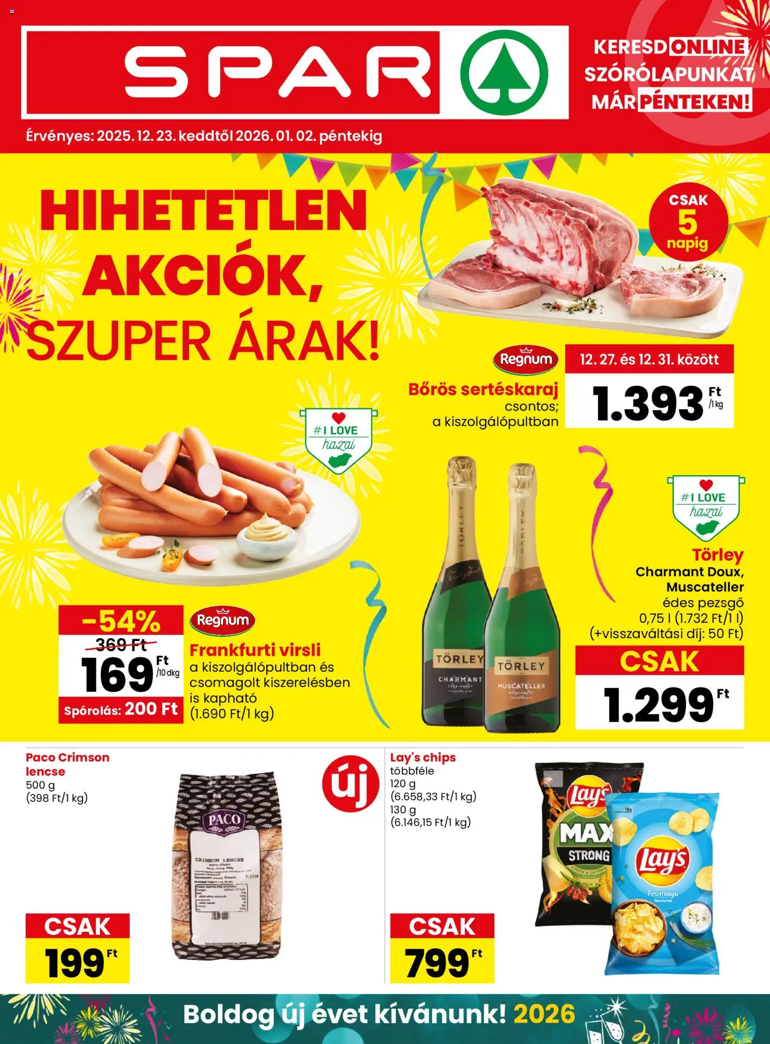 Spar Akciós újság - 1oldal - érvényes 2025.12.23.-tól