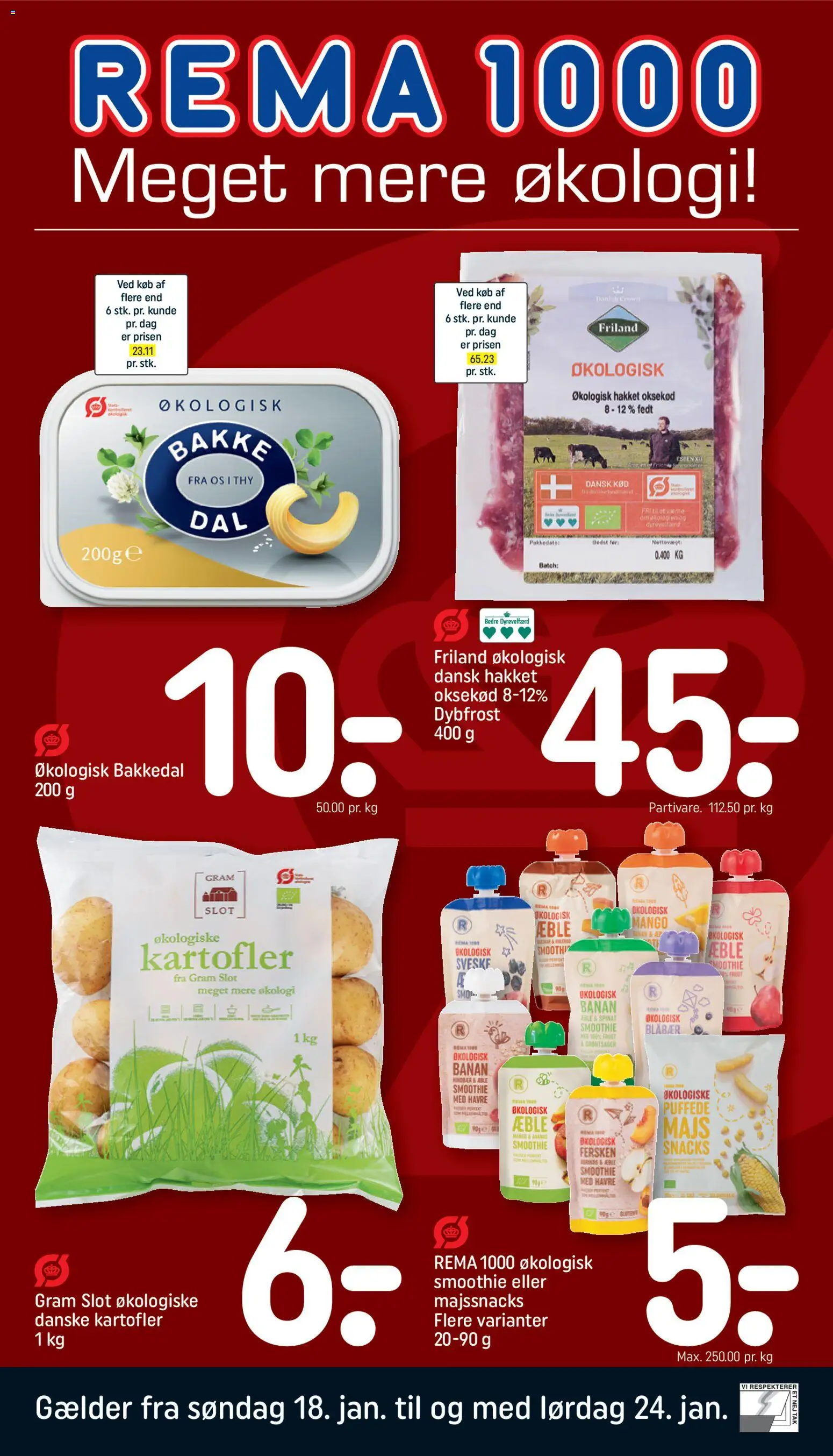 Rema 1000 - Tilbudsavis - side 1- gyldig fra 18/01/2026