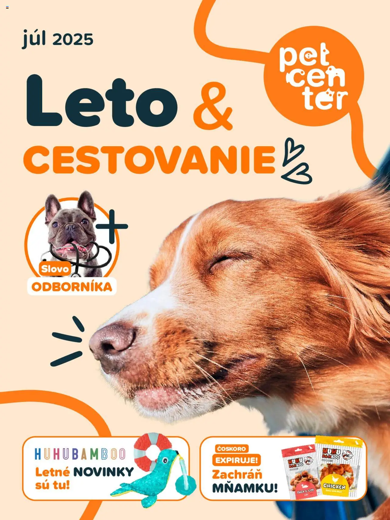 PetCenter leták - strana 1- platný od 01.07.2025