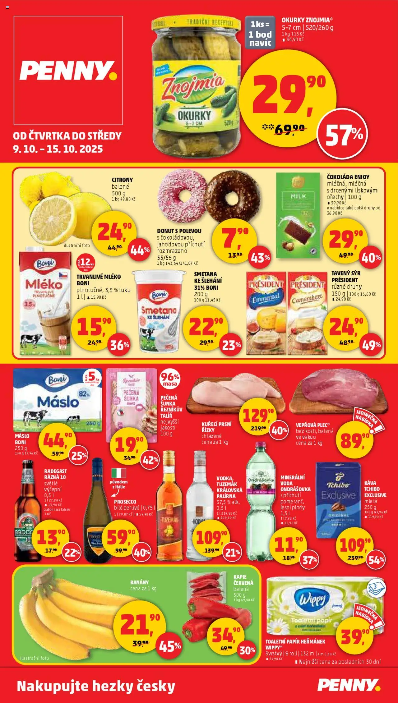 Penny Market leták - Čtvrtečník - strana 1- platný od 09.10.2025
