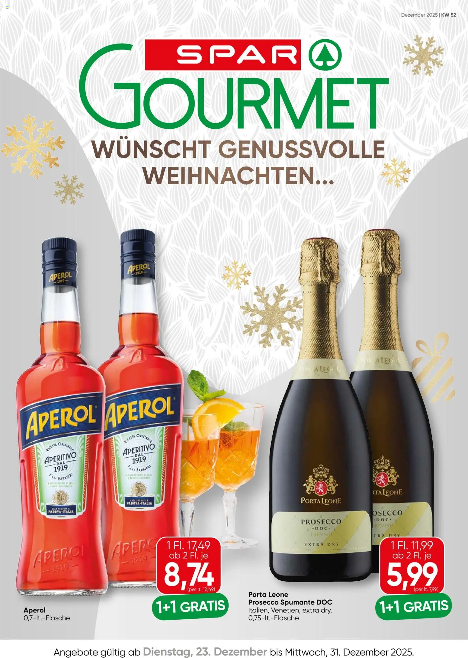 SPAR Gourmet Flugblatt - Seite 1- gültig ab 23.12.2025