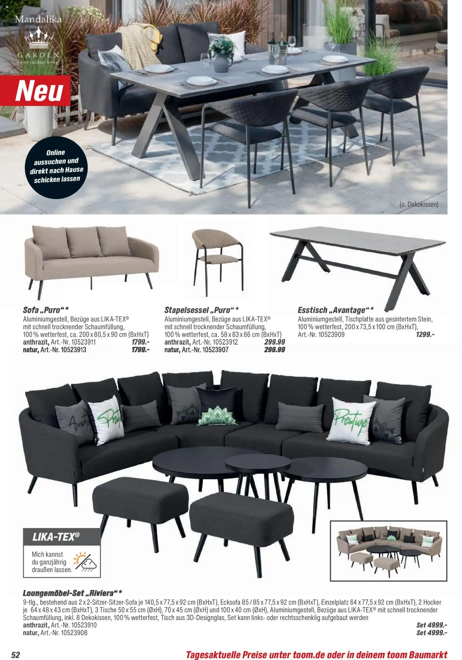 Toom Baumarkt  Gartenmöbel & Solar-Leuchten 2026 - Seite 52 - gültig ab 01.01.2026