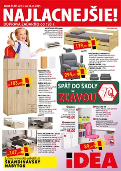 IDEA nábytok leták platný od 15.08.2025