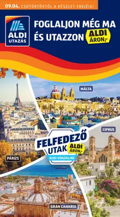 Előnézet Aldi - Utazás katalógus érvényes 2025.09.04.-tól