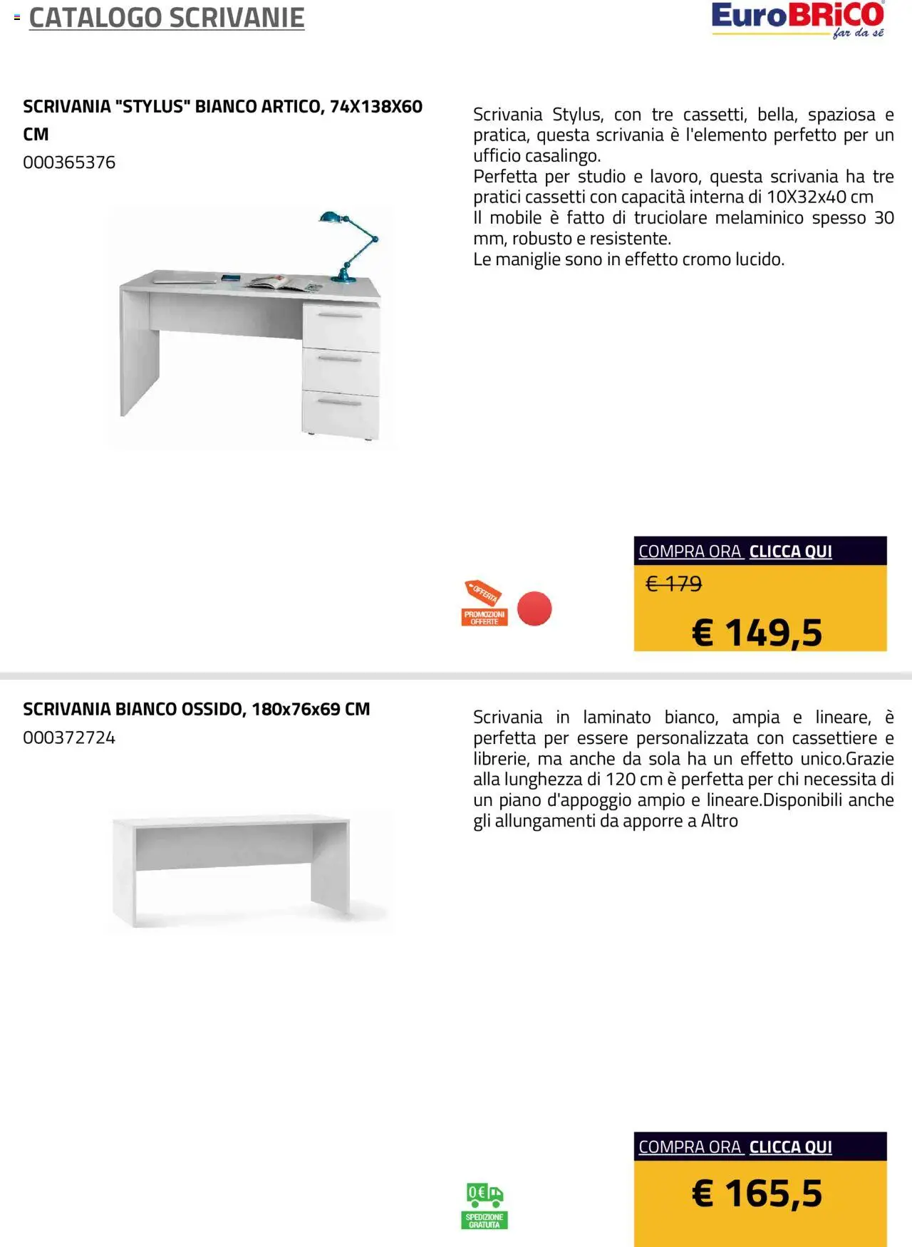 Eurobrico Scrivanie catalogo - pagina 8 - valido dal 23/07/2025