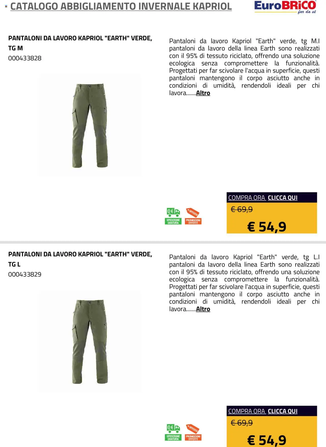Eurobrico Abbigliamento Invernale Kapriol catalogo - pagina 23 - valido dal 23/07/2025